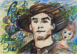 Portrait Aristide Bruant par Marie Voillat Peinture 